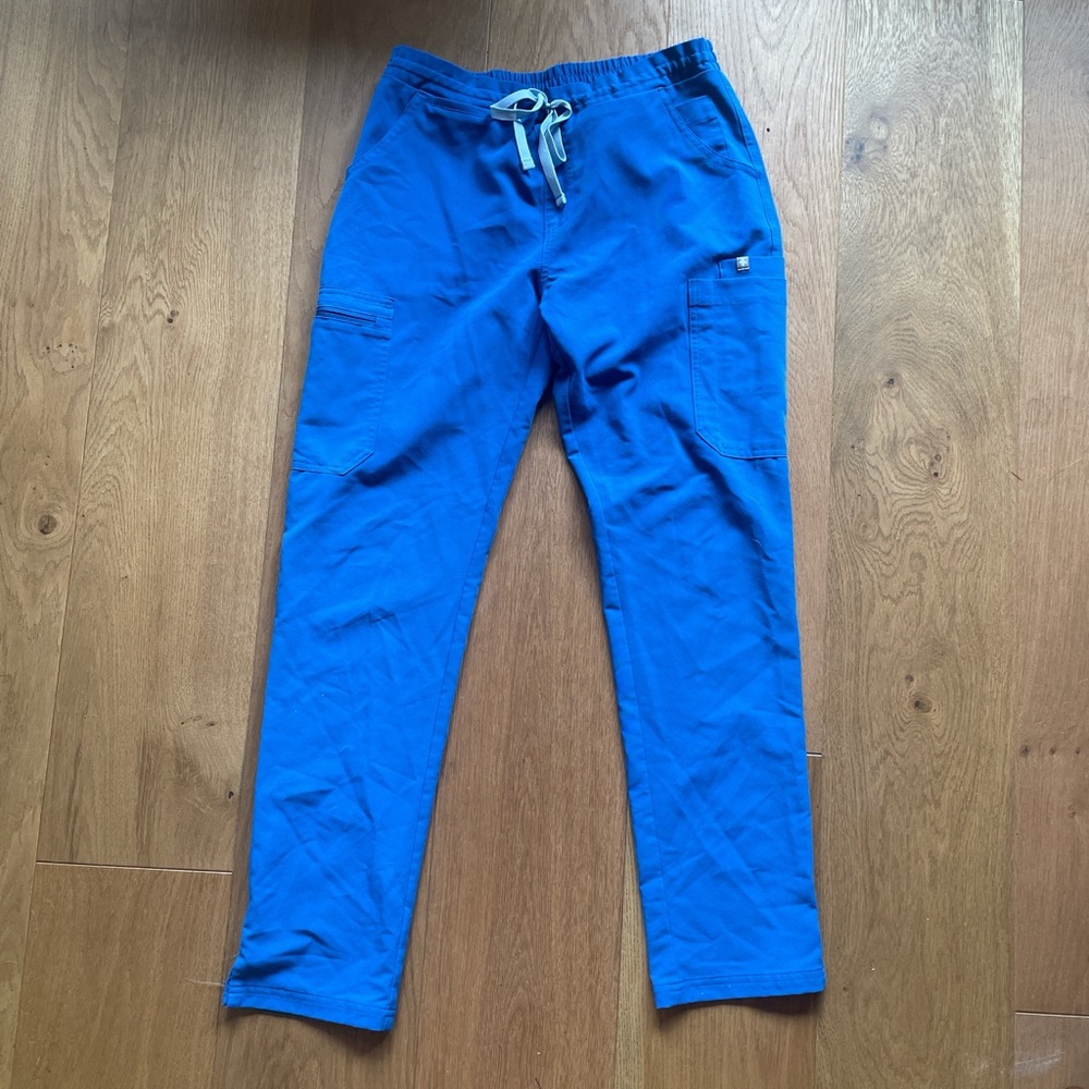 Figs Blue Yola Skinny Elastic Waistband Scrub